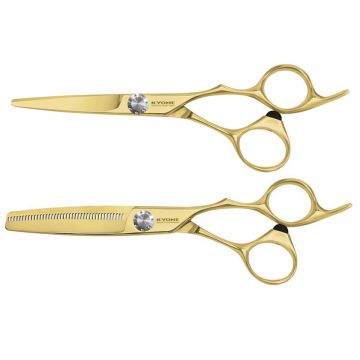 Kyone 710 Knipschaar Gold 6,0inch + 710T Coupeschaar Gold 6,0inch